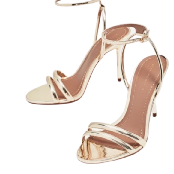 zara gold heels